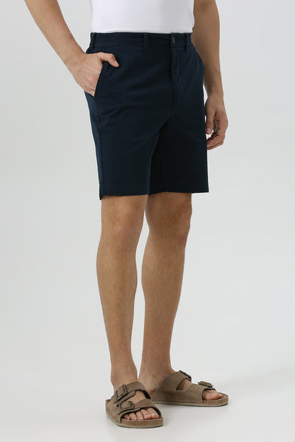 Cotton Navy Blue Marina Shorts