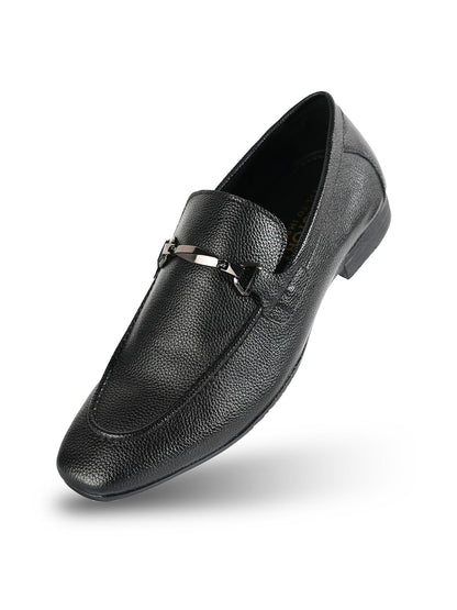 Monkstory Buckled Flexi Business Slip-Ons - Black