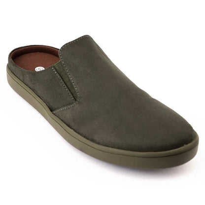 Paaduks Nest Mules Vegan Suede Green Men Slip-ons