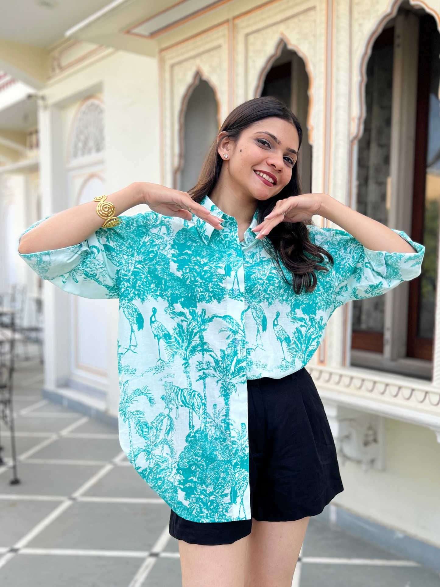 Mint Green Iconic Full Sleeves Shirt