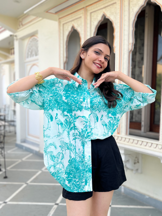 Mint Green Iconic Full Sleeves Shirt