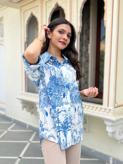 Sky Blue Iconic Full Sleeves Shirt