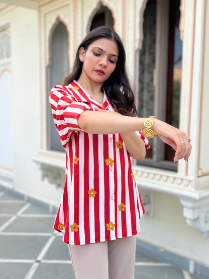 Scarlet Red Retro Shirt