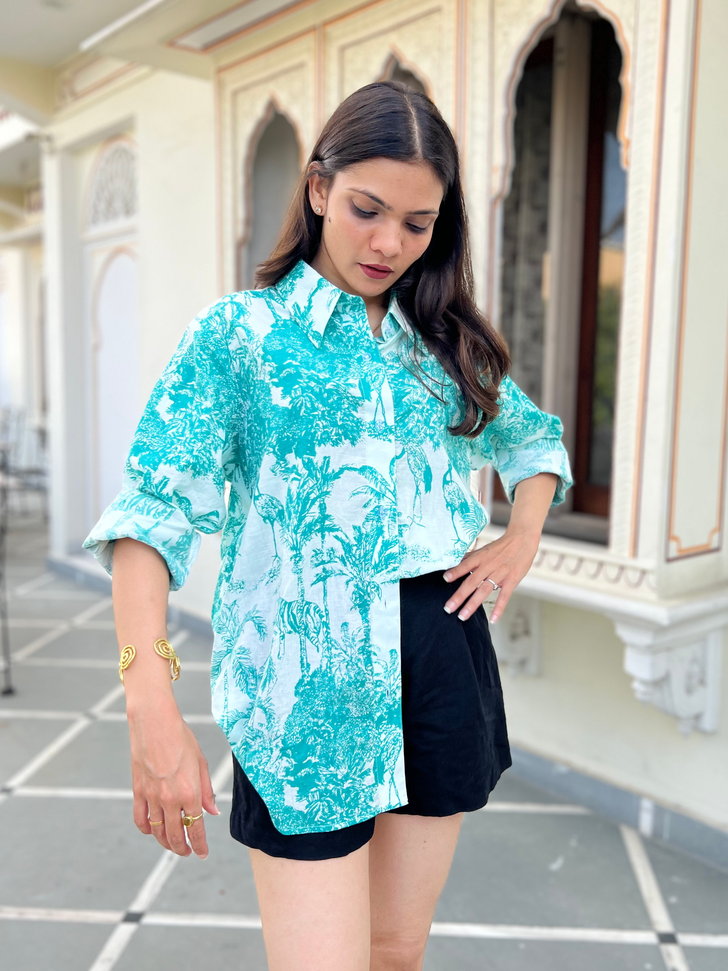 Mint Green Iconic Full Sleeves Shirt