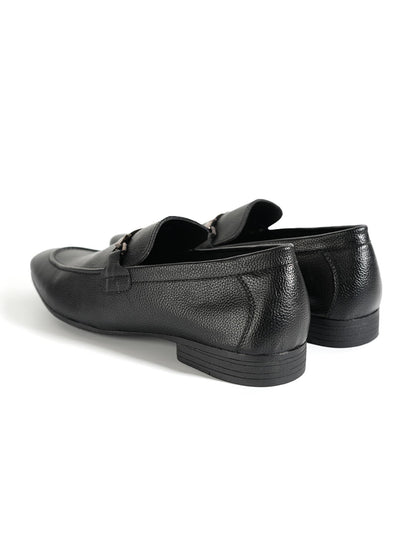 Monkstory Buckled Flexi Business Slip-Ons - Black