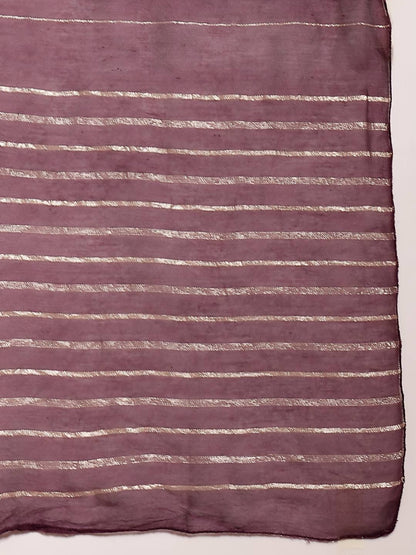 Ethnic Motifs Embroidered Thread Work Straight Kurta With Trousers & Dupatta