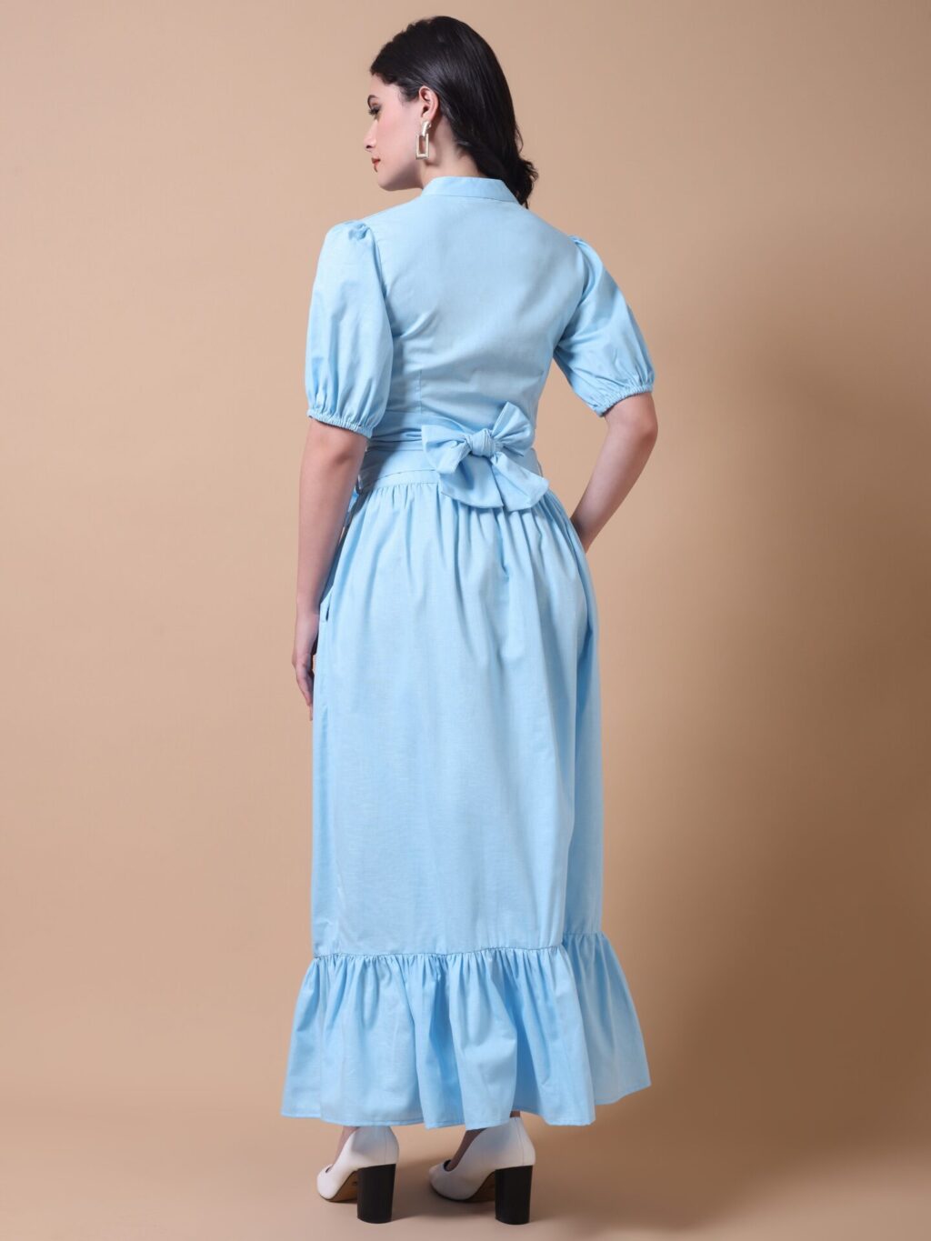 Gathered Maxi Co-ord Set | Sky Blue
