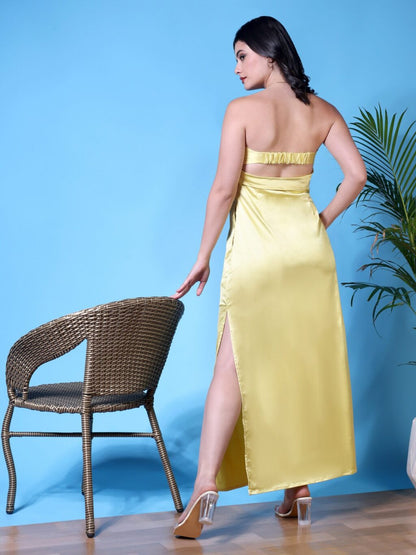 Strapless Satin Dress