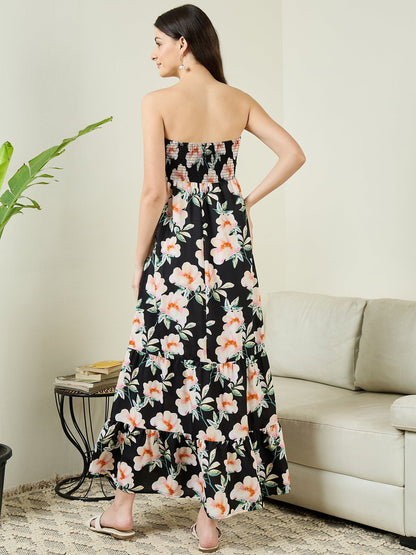 Strapless Smocked Maxi Dress