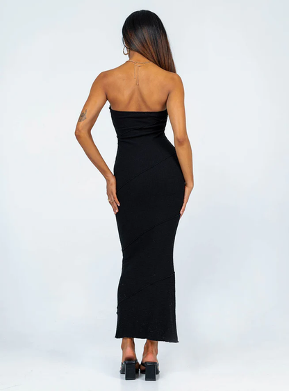 MWB Tube Midi Dress Black