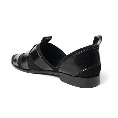 Monkstory Criss Cross Slip-On Sandal - Black