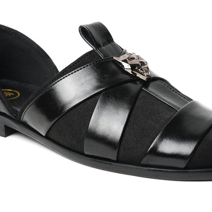 Monkstory Criss Cross Slip-On Sandal - Black