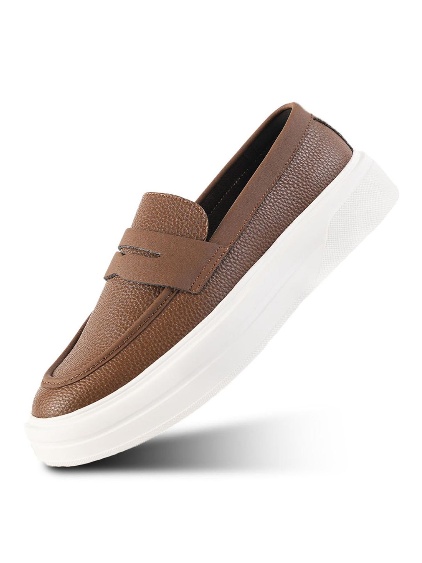 Monkstory Chunky Luxe Slip-On Sneakers - Tabac Brown