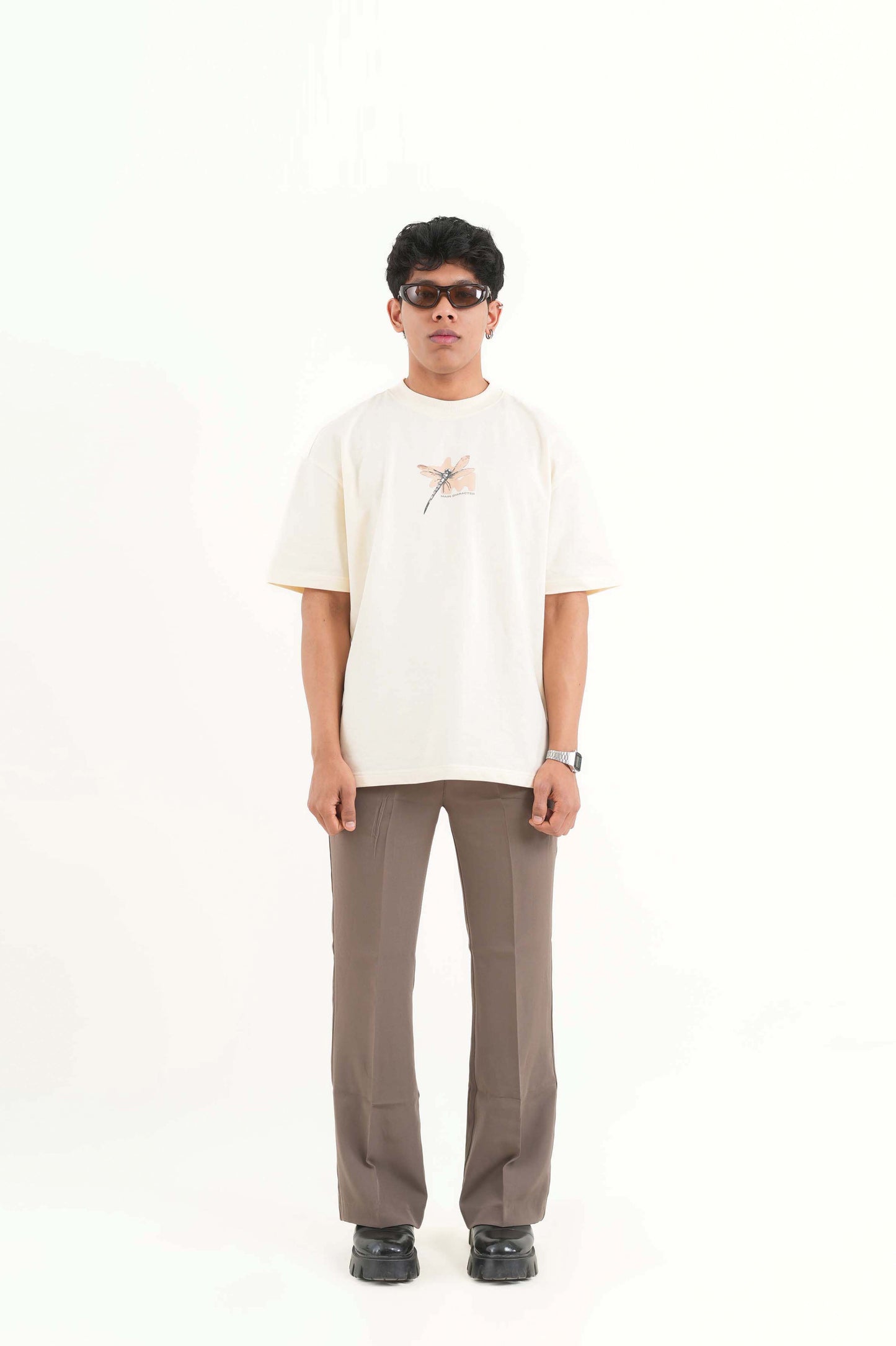 Beautiful Cream Oversized T-Shirt