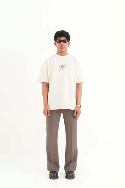 Beautiful Cream Oversized T-Shirt