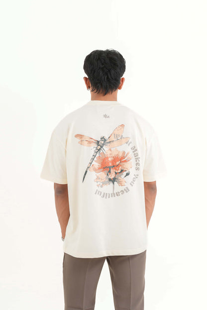 Beautiful Cream Oversized T-Shirt