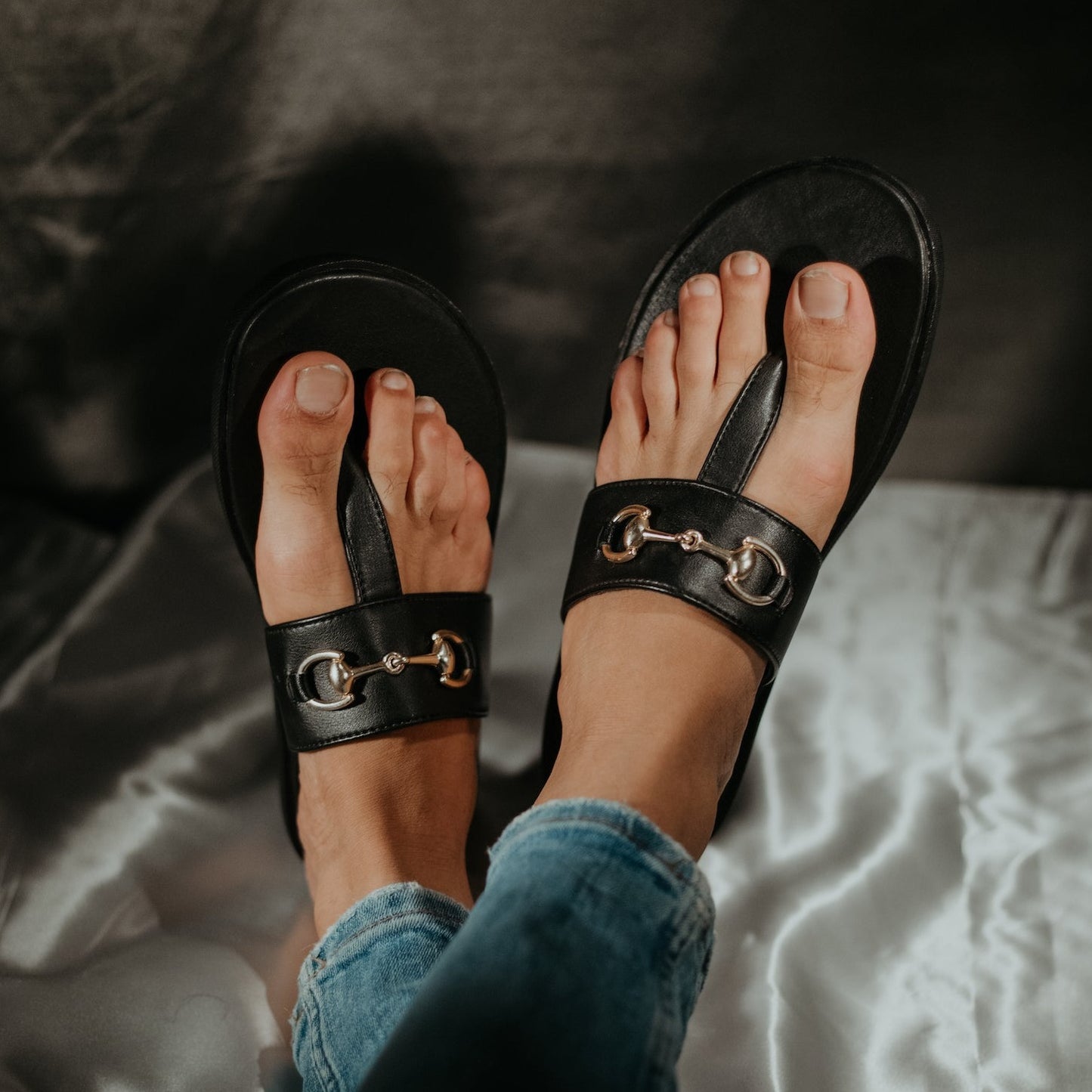 T-Rad Horsebit Sandals - Black