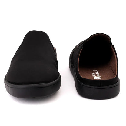 Paaduks Nest Mules Vegan Suede Black Men Slip-ons