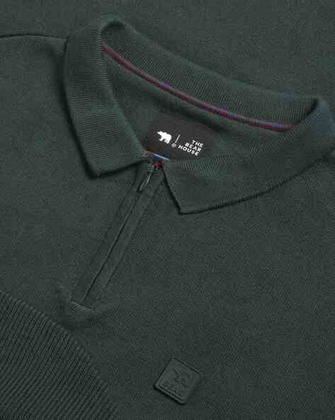 Men Slim Fit Polo T-Shirt with Bear Applique