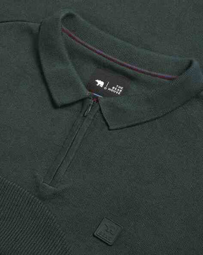 Men Slim Fit Polo T-Shirt with Bear Applique