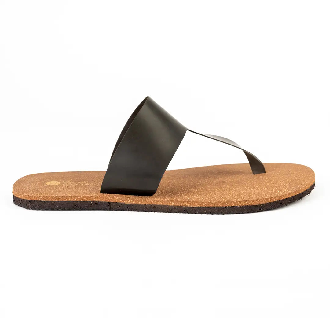 Paaduks Eso Thong-Strap Cork Brown Men Slides