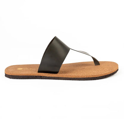 Paaduks Eso Thong-Strap Cork Brown Men Slides