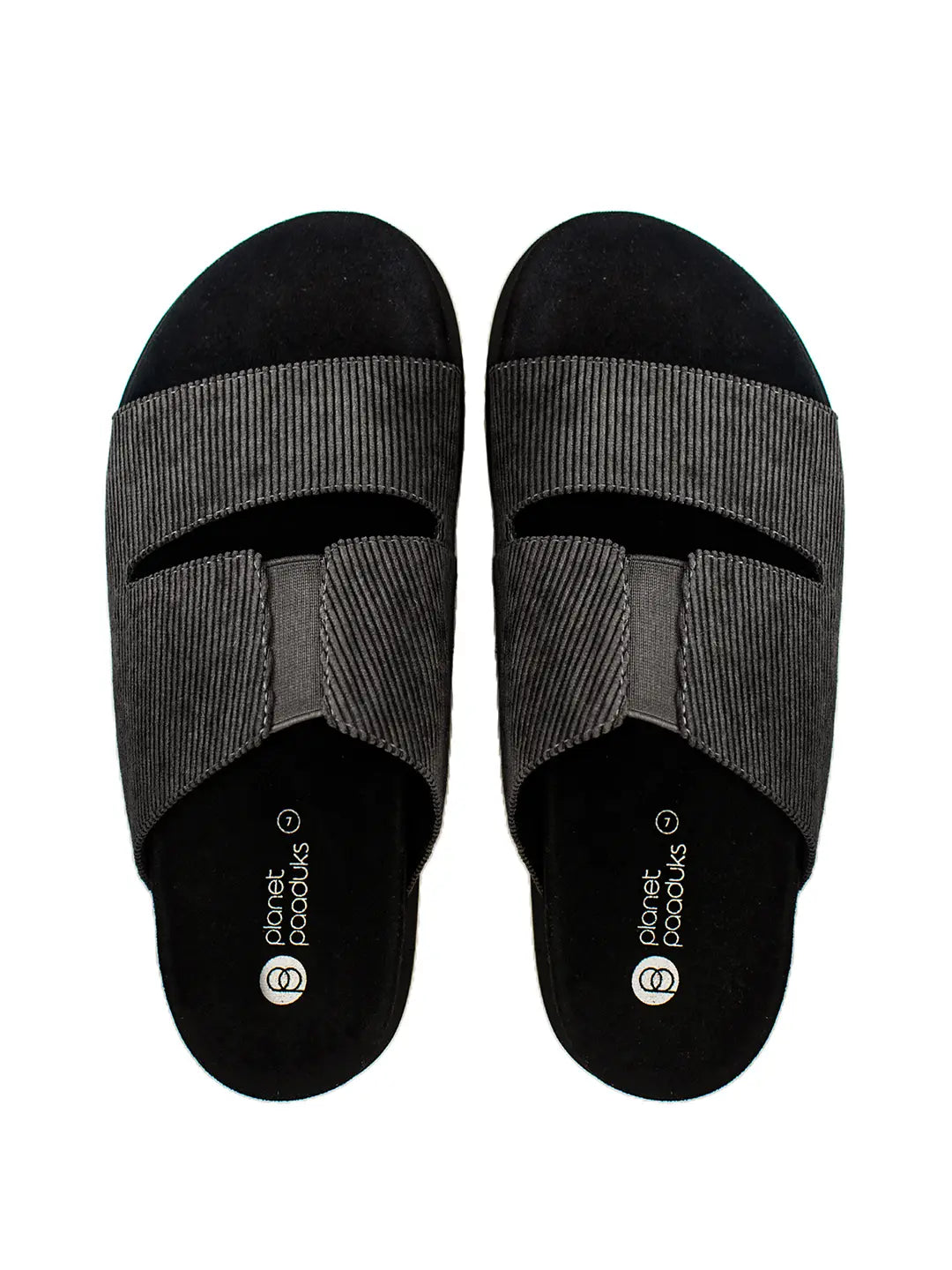 Paaduks Finn Cloak Corduroy Grey Men Slides