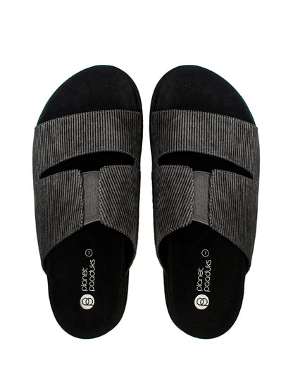 Paaduks Finn Cloak Corduroy Grey Men Slides