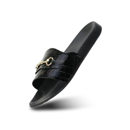 Monkstory Old Money Horsebit Sliders - Black