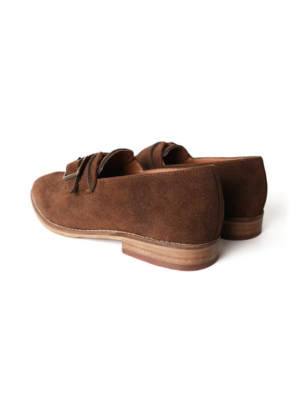 Monkstory Rustic Buckle Slip-Ons - Brown