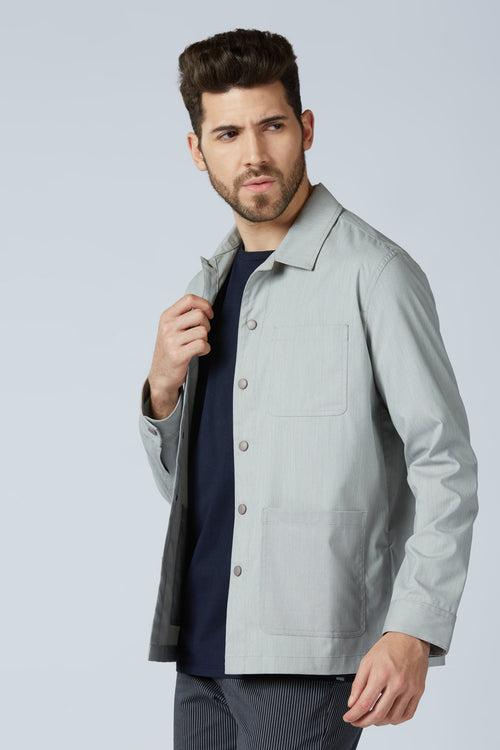 Soft Touch Grey Everyday Shacket