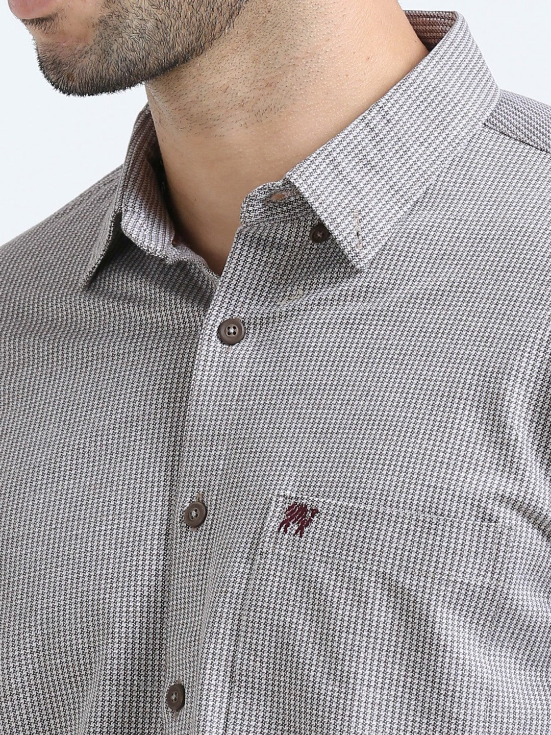 Brownstone Houndstooth Knit Shirt