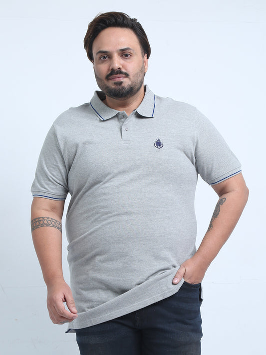 Men's Plus Size Solid Polo T-Shirt