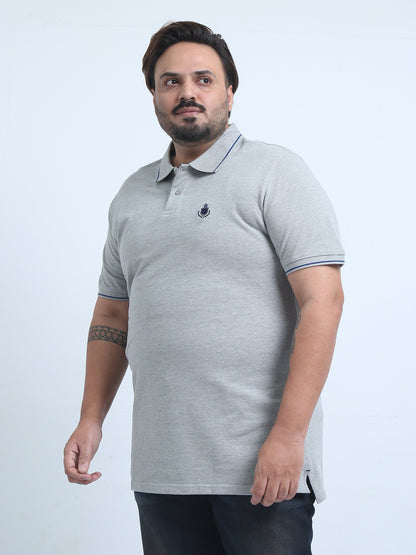 Men's Plus Size Solid Polo T-Shirt