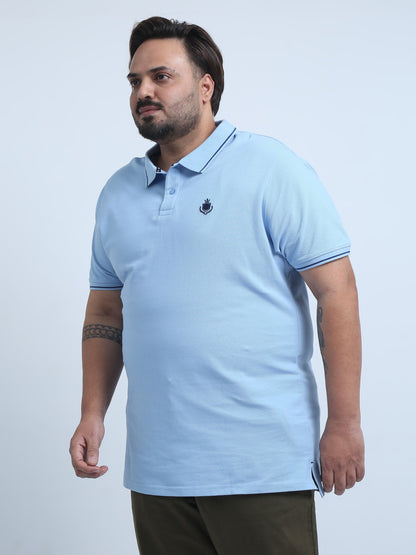 Men's Plus Size Solid Polo T-Shirt