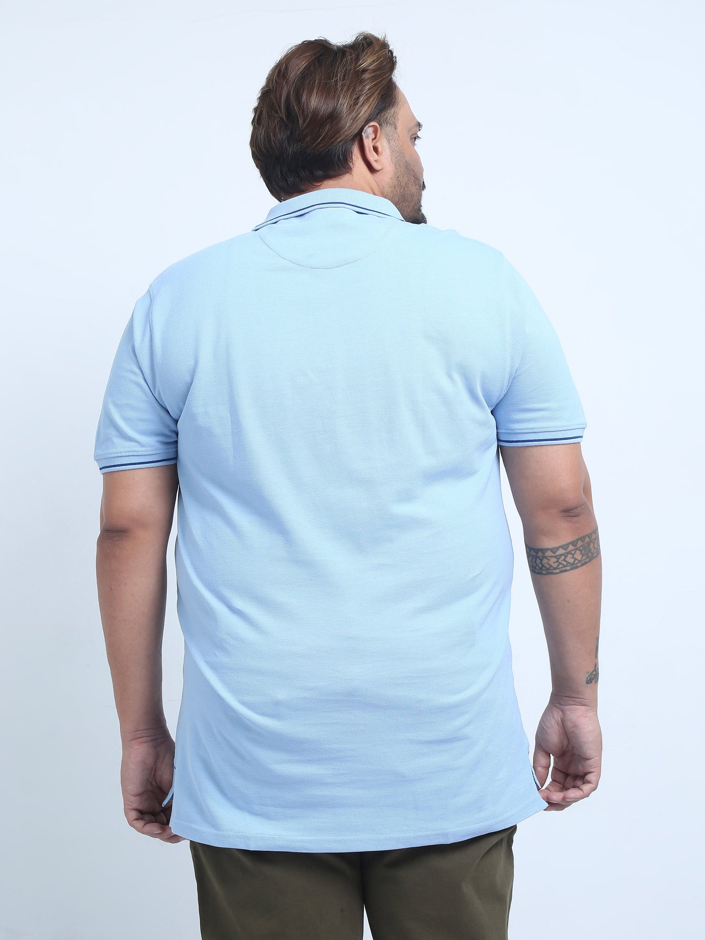 Men's Plus Size Solid Polo T-Shirt