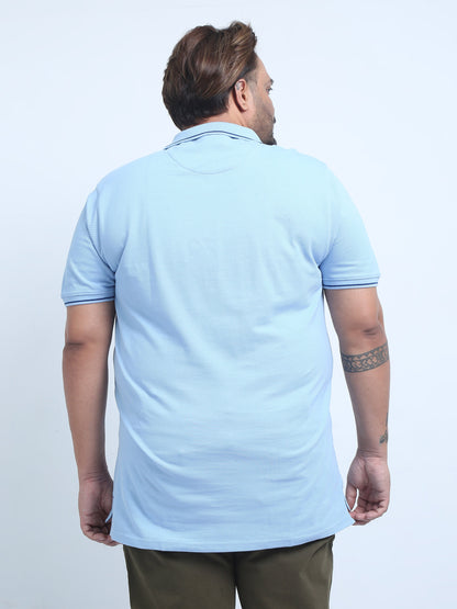 Men's Plus Size Solid Polo T-Shirt