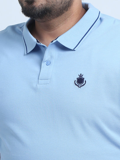 Men's Plus Size Solid Polo T-Shirt