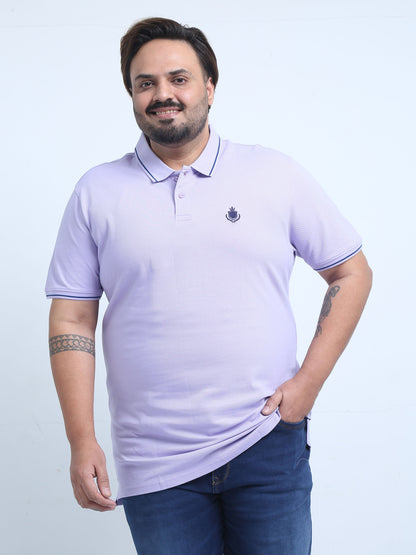 Men's Plus Size Solid Polo T-Shirt