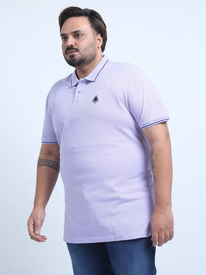 Men's Plus Size Solid Polo T-Shirt