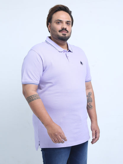 Men's Plus Size Solid Polo T-Shirt
