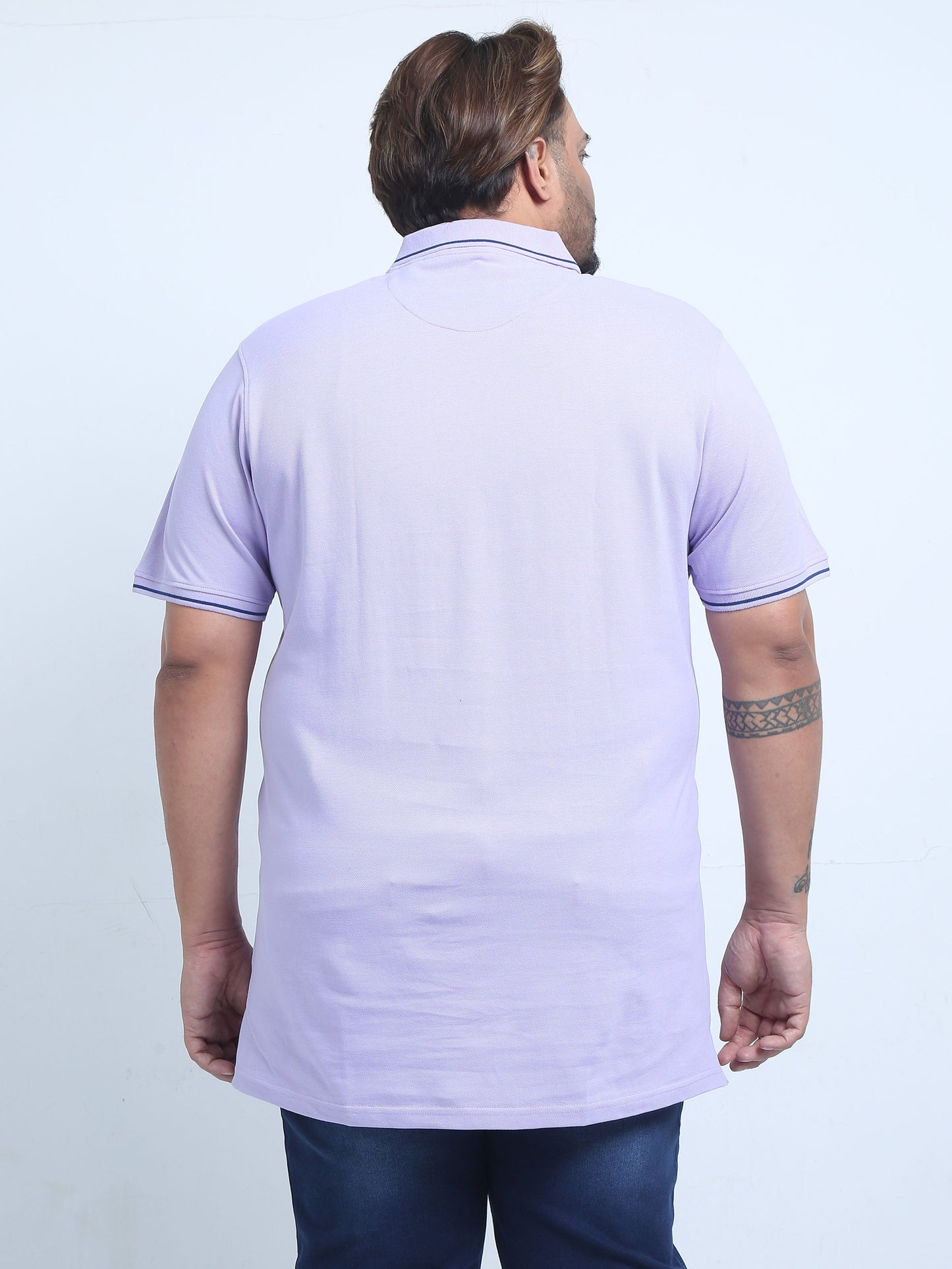 Men's Plus Size Solid Polo T-Shirt