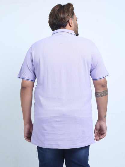 Men's Plus Size Solid Polo T-Shirt