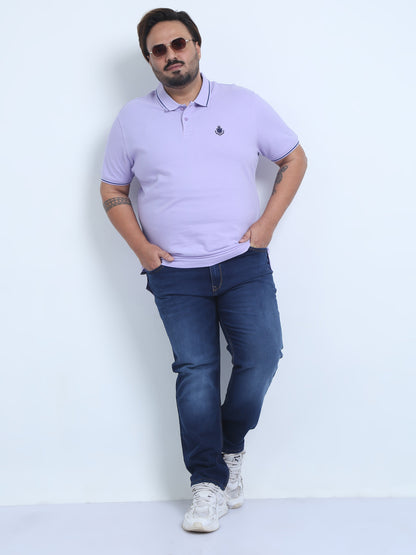 Men's Plus Size Solid Polo T-Shirt