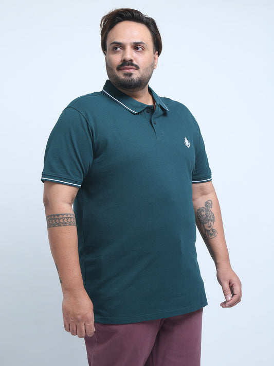 Men's Plus Size Solid Polo T-Shirt