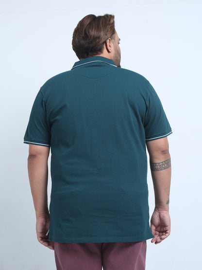Men's Plus Size Solid Polo T-Shirt