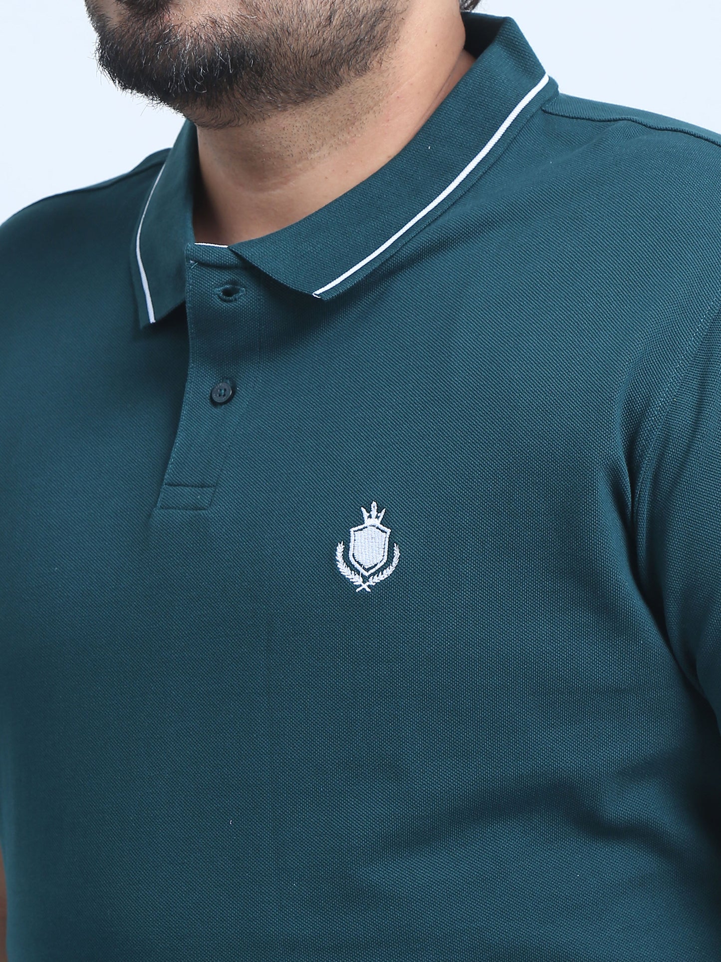 Men's Plus Size Solid Polo T-Shirt