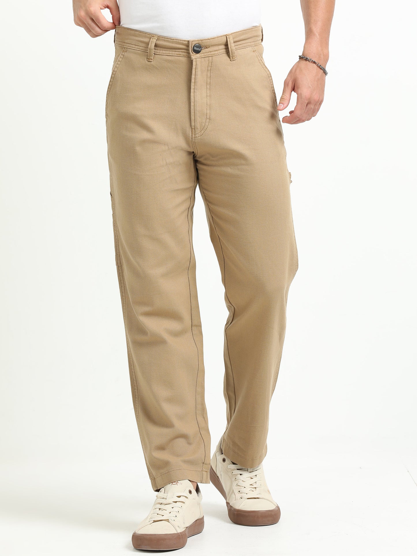 Beige Carpenter Trousers