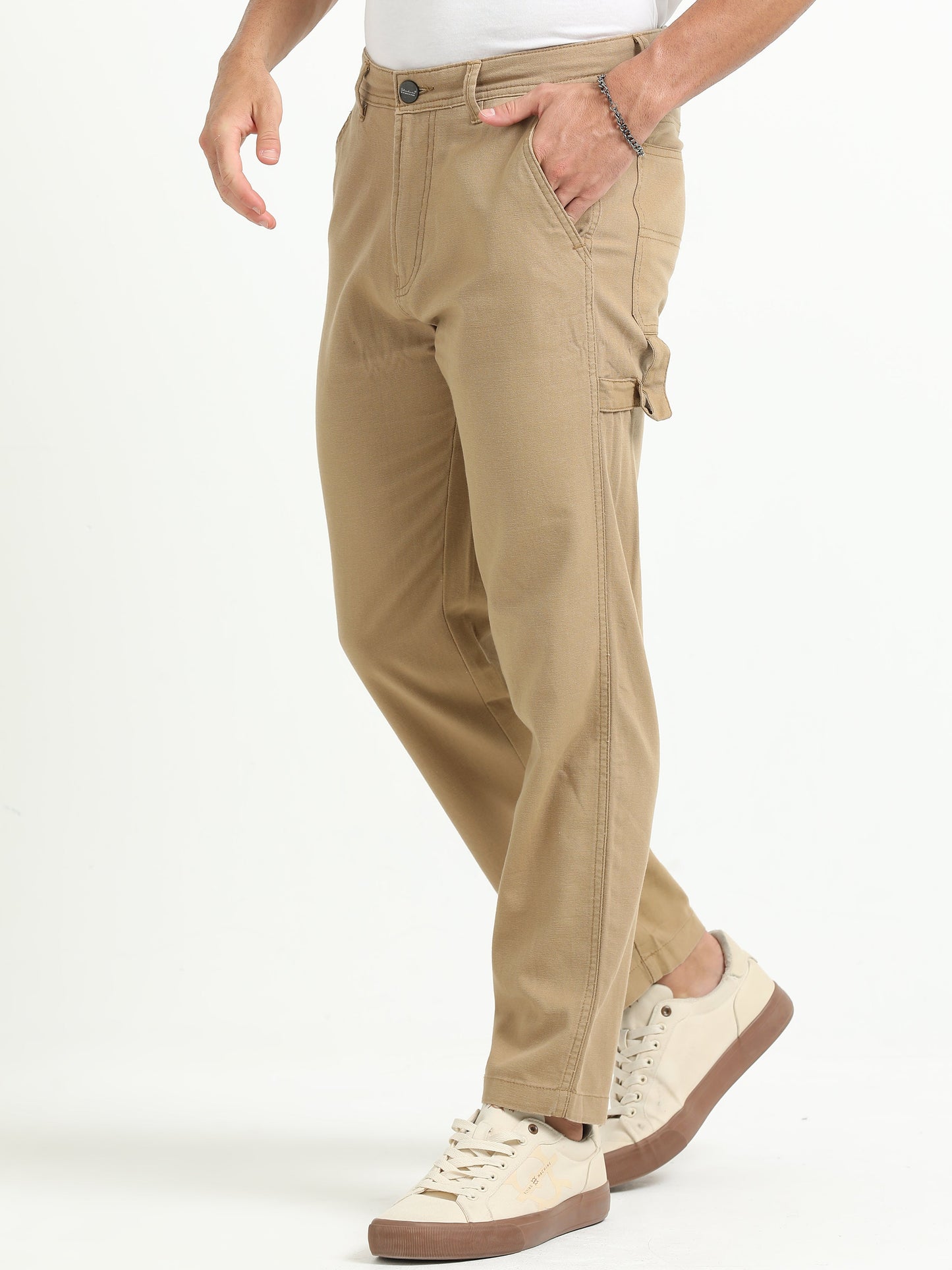 Beige Carpenter Trousers