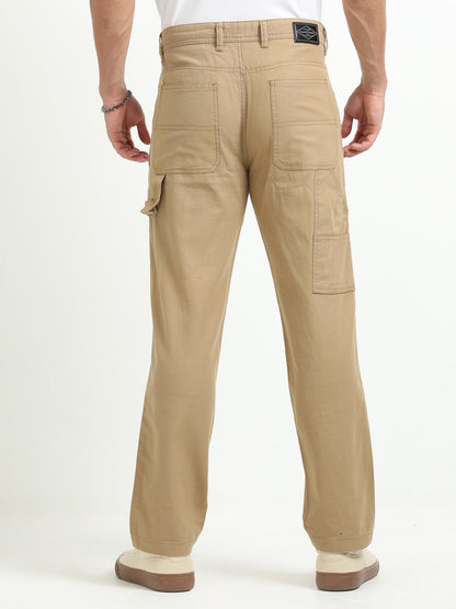 Beige Carpenter Trousers